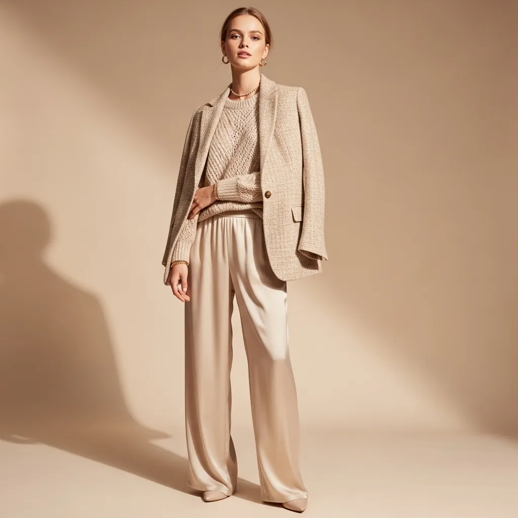 Beżowy total look: elegancja w jednym odcieniu