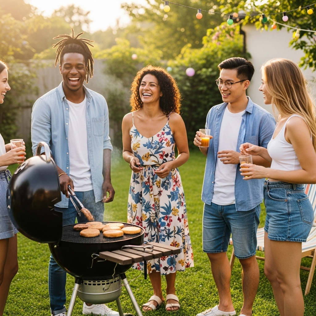 Grill u znajomych: jak się ubrać, by czuć się komfortowo i stylowo?